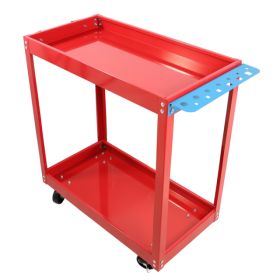 Tool Cart On Wheels, Heavy Duty Steel Utility Cart W-Lockable Wheels, 400 LBS Capacity Industrial Service Cart For Garage, Warehouse, Workshop  T (Option: Default)