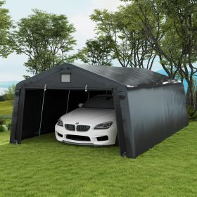 Carport 12' x 20' Portable Garage (Option: Black-1950x380x130 mm)