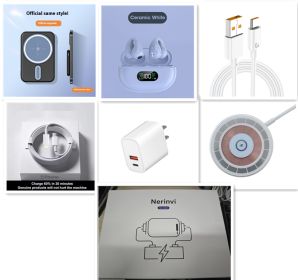 Power Bank Magsafe Magnetic Wireless Charger 5000 MA (Option: Black set-5000 MA)