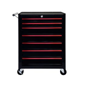 Rolling Metal Tool Chest with 7 Drawers, 20" 7-Drawer Tool Chest Cabinet with Ball Bearing Drawer Slides, Steel Tool Storage Box Organizer  -BLAC (Option: Black)