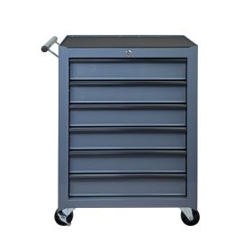 Rolling Metal Tool Chest with 6 Drawers, 20" 6-Drawer Tool Chest Cabinet with Ball Bearing Drawer Slides, Steel Tool Storage Box Organizer  -GREY (Option: Grey)