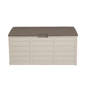75gal 130lb Brown Plastic Patio Storage Box (Option: Brown)