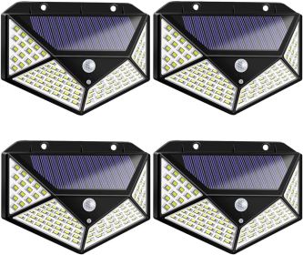 Aolyty Solar Lights Outdoor, Motion Sensor Wall Light 3 Lighting Modes IP65 Waterproof LED Solar Security Lights Four Side Inllumination 2-Pack F (Option: 4PCS)