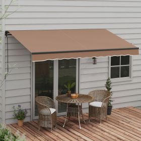 12' x 10' Retractable Awning (Option: Coffee-1750x315x195 mm)