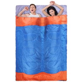 3 People Sleeping Bag for Adult Kids Lightweight Water Resistant Camping Cotton Liner Cold Warm Weather Indoor Outdoor Use 3 Season with Sack for (Option: 2 Person)