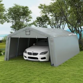 Carport 12' x 20' Portable Garage (Option: Light Gray-1950x380x130 mm)