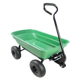 Folding Car Steel Frame Dump Truck 10 Inches (Option: Grass green)