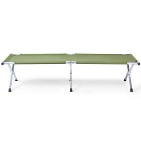 [Old Code: 27860141]RHB-03A Portable Folding Camping Cot with Carrying Bag Army Green (Option: Default Title)
