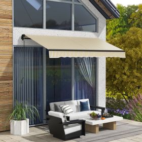 12' x 10' Retractable Awning (Option: Beige, White-1750x315x195 mm)