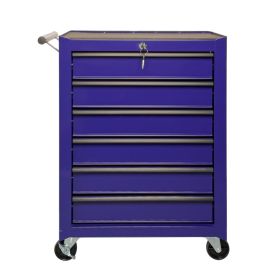 Rolling Metal Tool Chest with 6 Drawers, 20" 6-Drawer Tool Chest Cabinet with Ball Bearing Drawer Slides, Steel Tool Storage Box Organizer  -PURP (Option: Purple)